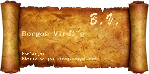 Borgos Virág névjegykártya